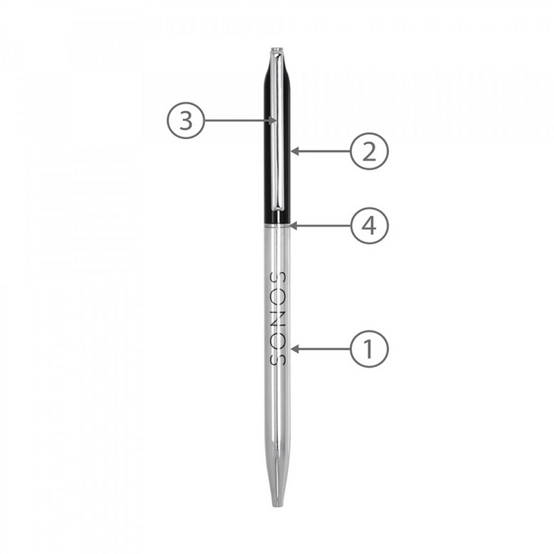 BND72 GLAD, THIN TWIST METAL BALL PEN