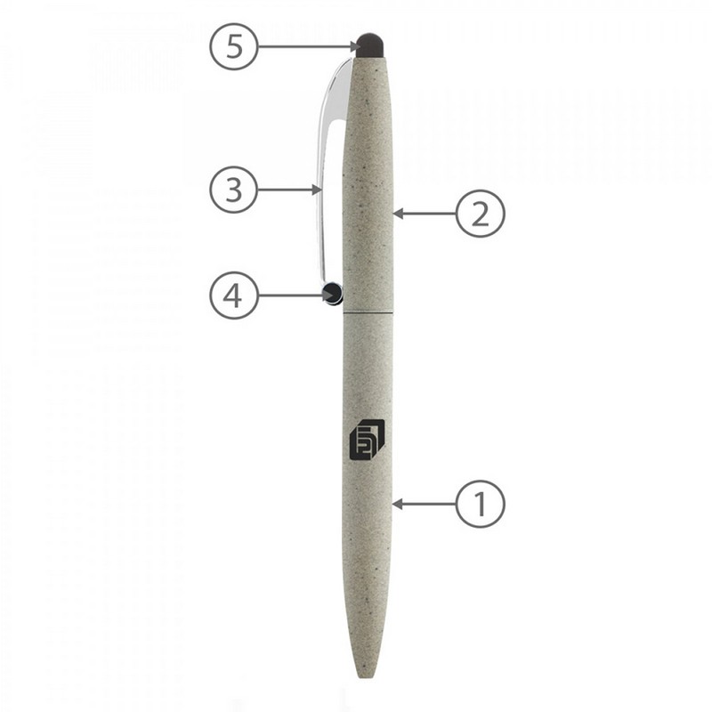 BND75S CLAW STYLUS TWIST METAL BALL PEN