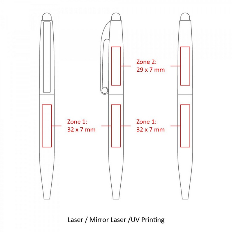 BND75S CLAW STYLUS TWIST METAL BALL PEN