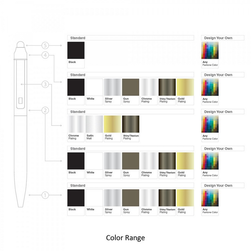 BND76S JOT, STYLUS, TWIST METAL BALLPEN