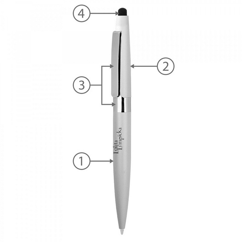 BND77S PERI STYLUS, TWIST METAL BALL PEN