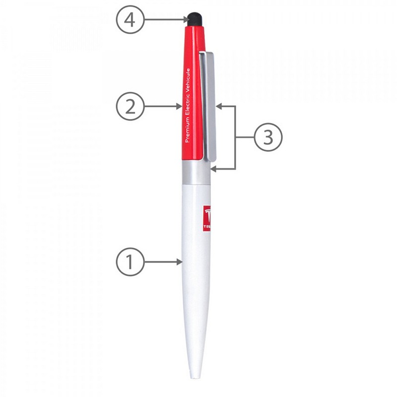 BND77S PERI STYLUS, TWIST METAL BALL PEN