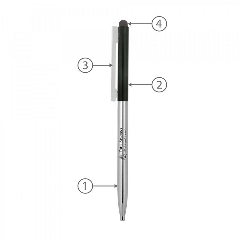 BND78S SARI STYLUS, THIN TWIST METAL BALL PEN