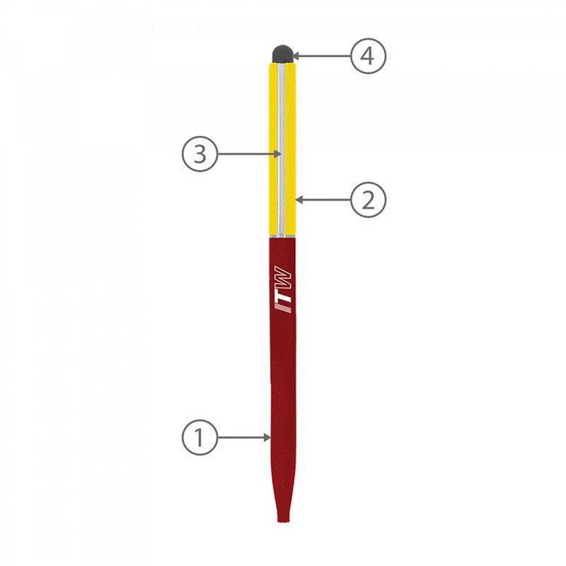 BND78S SARI STYLUS, THIN TWIST METAL BALL PEN