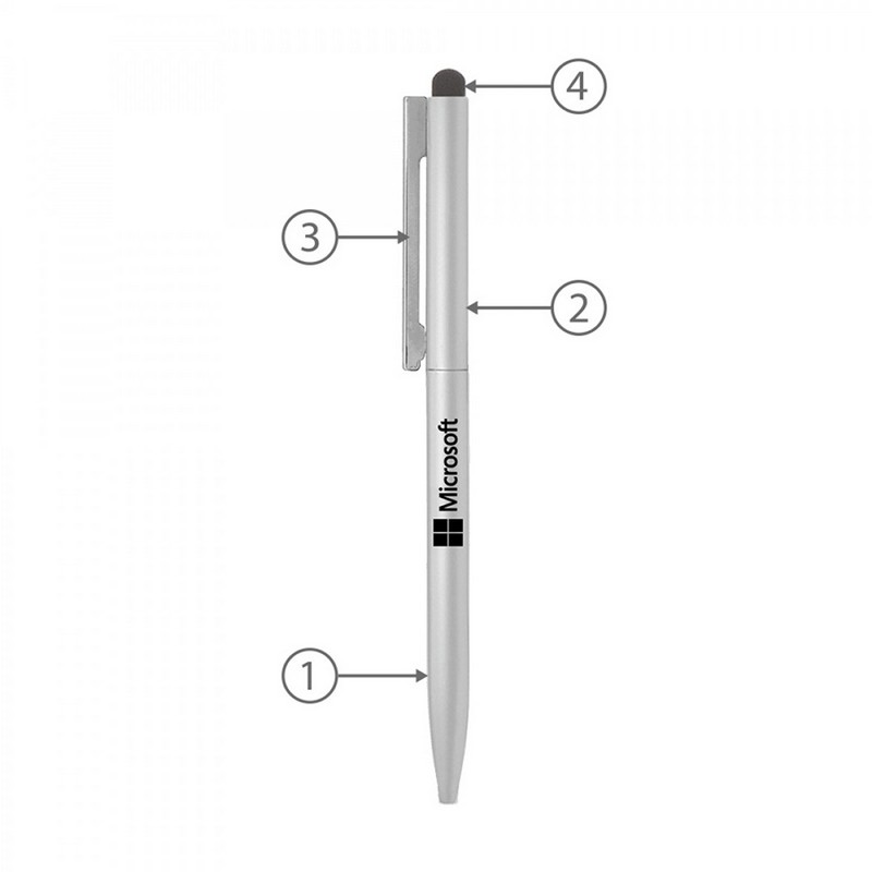 BND78S SARI STYLUS, THIN TWIST METAL BALL PEN