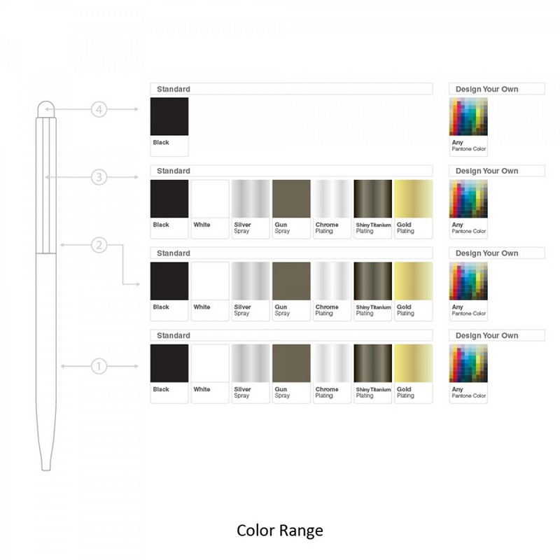 BND78S SARI STYLUS, THIN TWIST METAL BALL PEN