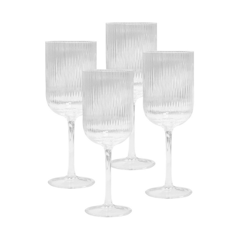 G102 - Ivy Ribbed Wine Glasses