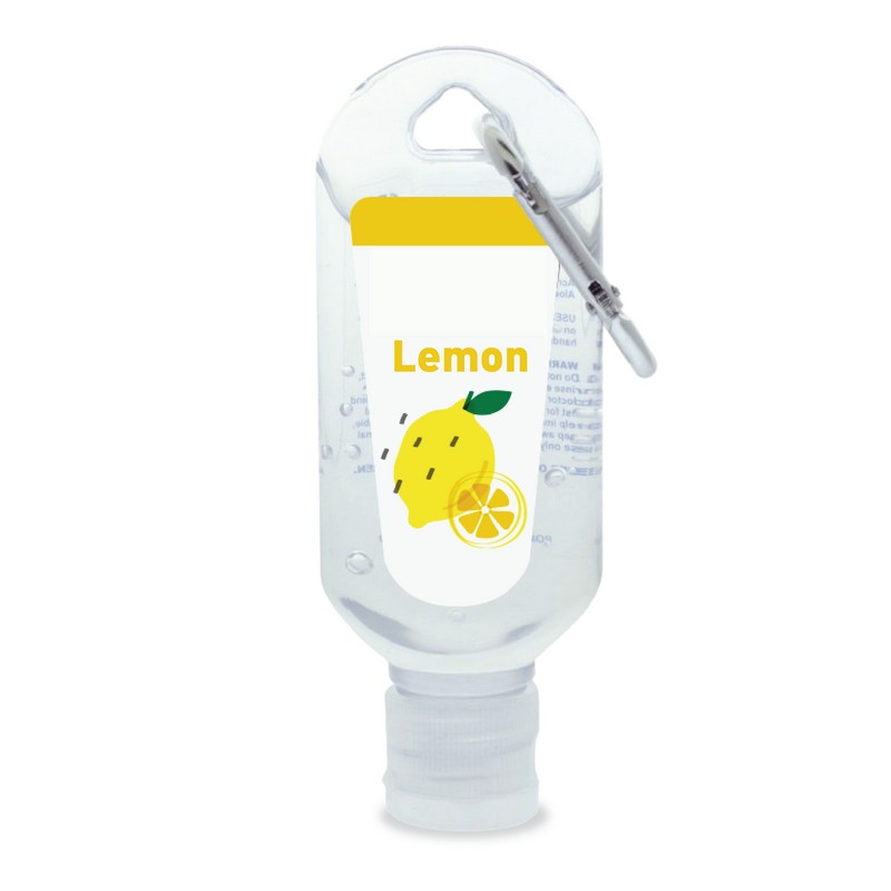 H312.Lemon - Lemon Scented 60mL Hand Sanitiser with Carabiner