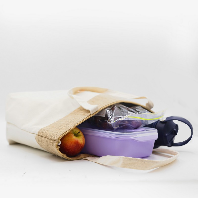 The Brooke Jute and Cotton Cooler Bag