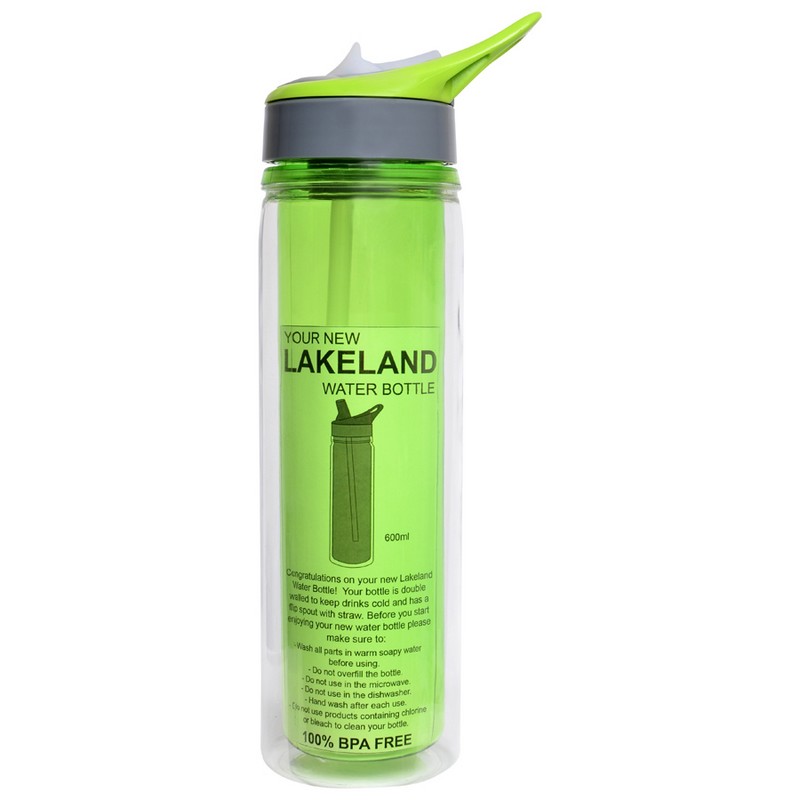 Lakeland 600ml Tritan Insulated Water Bottle